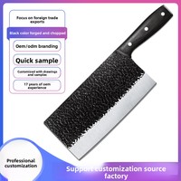 Couteau de cuisine spécial chef, forgé à la main, en acier inoxydable série 4cr13, double usage pour hacher et trancher, idéal pour couper les os