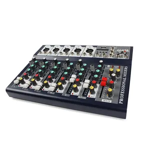 Mikrofon saluran buatan pabrik Mixer Audio konsol semen campuran tanaman Usb Ce OEM meja De Mixage Amplifier amoto AC100-240V AC