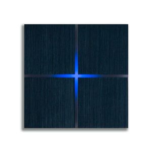 Panneau lumineux intelligent KNX Eastkame Black <span class=keywords><strong>Power</strong></span>, tactile intégral, 4 gangs, 1000W, interrupteur mural de luxe en aluminium, IP20, garantie 3 ans - Product Image 1
