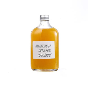 Botella de Vidrio para Vino, 100ml, 125ml, 250ml, 350ml, 500ml, Transparente, Plana, para Café Frío, Jugo, Whisky, <span class=keywords><strong>Vodka</strong></span>, <span class=keywords><strong>con</strong></span> Tapa de Plástico - Product Image 2