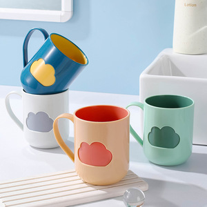 Cloud Shaped Wash Cup Single Holder Pink Green Blue Gray Color Household Toothbrush Cup Mouthwash Cup Student Dormitory Use - Product Image 2
