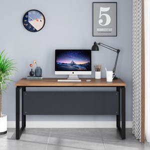 Trang chủ Văn phòng phong cách đơn giản nghiên cứu PC máy tính bàn nhỏ viết bàn làm việc bàn với khung kim loại màu đen - Product Image 2