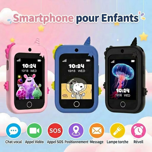 Mini Teléfono Inteligente para Niños con Ranura para Tarjeta SIM, Llamadas, Video, WIFI, LBS, Resistente al Agua, SOS, Smartphone para Niños - Product Image 1