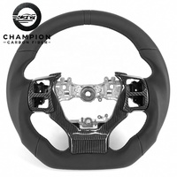 Volant en fibre de carbone pour Lexus IS200T IS250 IS300 F-sport, cuir perforé à fond plat, pièces de modification automobile