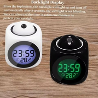 Jam Alarm Digital LCD Elektronik Mini Proyeksi Laser Meja Samping Tempat Tidur Anak - Promo Hot Sale