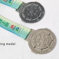 Medallas de Maratón al por Mayor, Ecológicas, con Logotipo Personalizado, Estilo Pirámide, Premio Deportivo de Metal Dorado, Diseños Personalizables para Eventos de Carrera