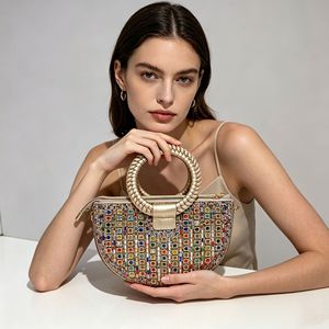 OEM ODM Sparkling crystal evening <b>bag</b> Chained crystal clutch Elegant party clutch Princess women clutch new design clutch <b>bag</b> - Product Image 1