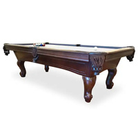 Professionnel 8FT 9FT Classique Antique Bois Pick-Up Snooker Tables De Billard Solide Sculpté Bois Jambes Coussin Matériel Ardoise Métal