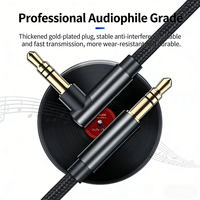 Câble audio auxiliaire 3,5 mm mâle-mâle, conducteur en cuivre nu, emballé, pour connexion voiture, ordinateur, téléphone portable, convertisseur, câble droit