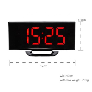 Nhà Máy Giá ba nhóm của báo động USB sạc Led Gương kỹ thuật số bảng bàn đồng hồ báo thức - Product Image 4