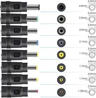 8-en-1 universel prises cc adaptateur d'alimentation tête de Conversion 5.5mm X 2.1mm femelle à mâle adaptateur d'alimentation connecteur Jack embouts