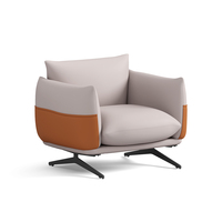 Sofás de Cuero Blanco de Grano Completo de Primera Calidad de la Marca Mingle Chinese Sofa Manufacture, Conjuntos de Sofás de 3, 2 y 1 Plaza, Muebles de Oficina