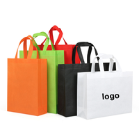 Sac fourre-tout en non-tissé laminé PP thermosoudé personnalisé en gros, sac à main écologique réutilisable à impression monocolore pour la vente au détail et la promotion