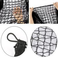 Filet de rangement à 3 poches en maille extensible pour coffre de voiture, filet de rangement en maille noire pour voiture, SUV, camionnette, coffre de fourgonnette