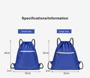 Mochila de Gimnasio con Logotipo Personalizado del Proveedor, Bolsa de Poliéster Resistente al Agua con Cordón, Estilo Plegable y Patrón de Letras - Product Image 2