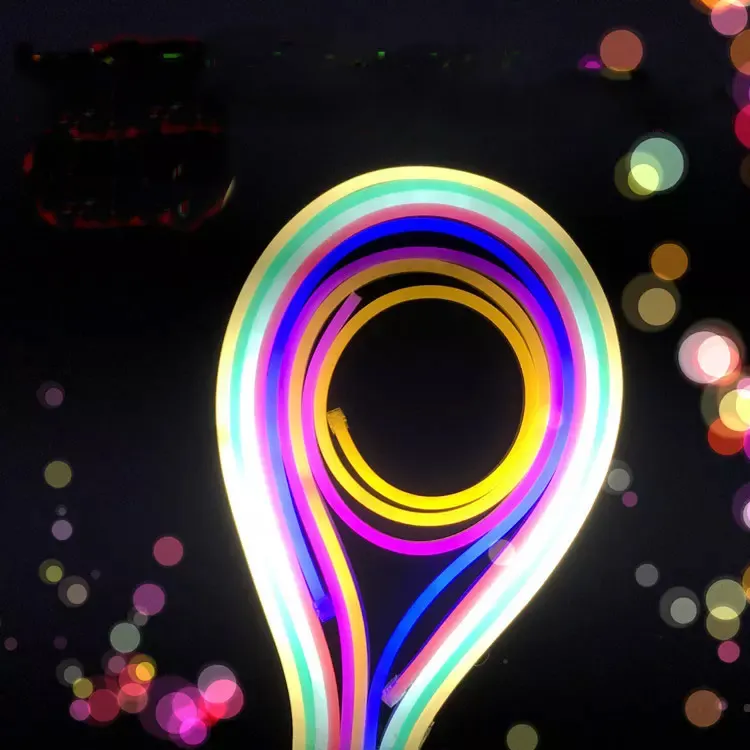 Luz de corda de led neon super brilhante, multi cores, para decoração ao ar livre