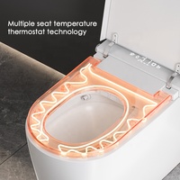 Meilleures ventes : WC intelligent automatique en céramique, à poser au sol, avec télécommande, siège chauffant intelligent, siphon en P/S