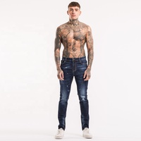 Organiseurs de jeans en denim Gingtto pour hommes, jeans à taille haute, coupe slim, jeans pour hommes originaux