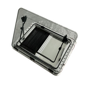 Material de aluminio de doble acristalamiento cúpula RV tragaluz ventanas de techo para expedición TC camión autocaravana cerraduras Tipo función de apertura - Product Image 1