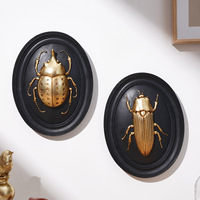 Cadre photo vintage en résine, style gothique, noir antique, avec insectes (scarabée, araignée, scorpion) dorés, décoration murale pour la maison