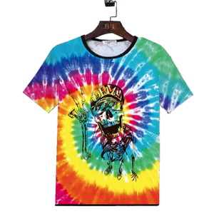 Nueva Llegada, MOQ Bajo, Camiseta Personalizada Barata <span class=keywords><strong>con</strong></span> Estampado 3D, Camiseta <span class=keywords><strong>con</strong></span> Estampado Psicodélico Tie Dye, Camisetas <span class=keywords><strong>con</strong></span> Estampado 3D Exquisito de Múltiples Diseños - Product Image 1