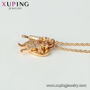 44494 Xuping <span class=keywords><strong>2019</strong></span>หรูหราผู้หญิงออกแบบโซ่ทอง18พันชุบทองน่ารักเทวดาน้อยจี้สร้อยคอ - Product Image 3
