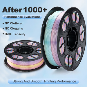 Filament d'impression <span class=keywords><strong>3D</strong></span> coloré de haute qualité, couleurs arc-en-ciel, usine source, tiges en plastique personnalisables, filament PLA soie tricolore - Product Image 3