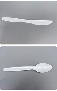 Cuillères en plastique polystyrène de qualité supérieure <span class=keywords><strong>Joe</strong></span> Modern, poids moyen/lourd - 100/boîte - Blanc - Product Image 2