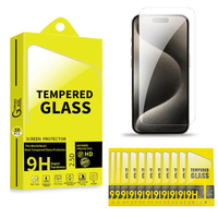 Protection d'écran transparente HD anti-traces et anti-rayures HUAYUAN à couverture partielle blanche pour iPhone 18 Duo 18 17 16 Pro Max