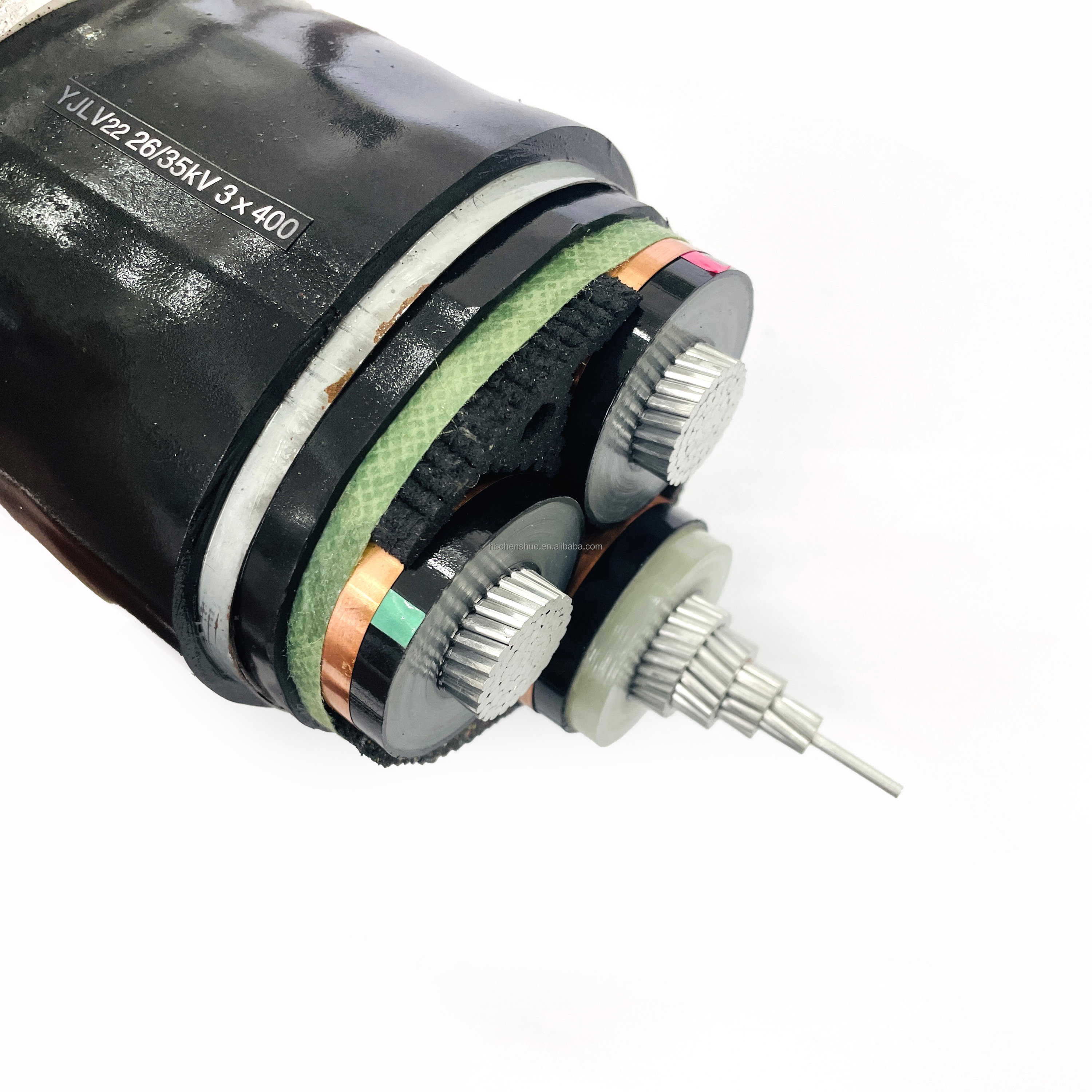 YJLV22 3-Core Aluminum Underground XLPE Insulated Medium Voltage <strong>Power</strong> <strong>Cable</strong> 26/<strong>35kV</strong> for Mining PVC Sheath Armored Swa