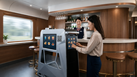 Carrito de Servicio Inteligente para Trenes de Alta Velocidad con Pantalla Táctil y Tecnología IA para Catering en el Tren