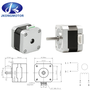 Jkongmotor มอเตอร์สเต็ปขนาดเล็ก2เฟสแบบไฮบริด JK42HS34-0424A-02F Nema17 0.42A 6.72V 23N ซม. <span class=keywords><strong>17hs19</strong></span>-2004s 42bygh 4-LEAD Reprap 3D - Product Image 3
