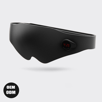 Nouveau Masque de Sommeil Intelligent 3D Portable Anti-Lumière 2025 avec Minuteur, Alarme et Vibrations, Rechargeable sur Batterie pour Voyage