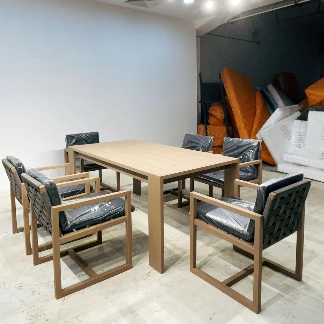 SIGMA Teak Wood Rectangular TableOutdoor Outdoor Dining Set 10 Seat Dining Table And Chair Sets