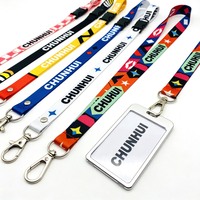 CH Wholesale Sublimation Printing Polyester Lanyards With Logo Custom Certification Keychain OEM ODM ECO Promotion Event Gifts