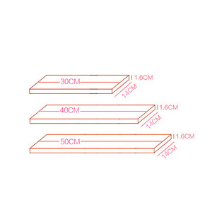 <b>Wall</b> <b>Mounted</b> <b>Shelf</b> Set 50x14x1.6cm Solid Wood Rectangle Living Room Storage <b>Shelves</b> Easy Cleaning - Product Image 5