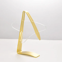 Récompense en cristal exclusive avec support métallique haut de gamme et verre transparent pour logo et texte d'entreprise – Récompense en verre cristal personnalisée
