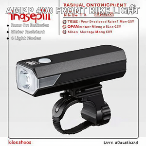 <span class=keywords><strong>CATEYE</strong></span> Unisex Ampp 400 Luz Delantera para <span class=keywords><strong>Bicicleta</strong></span>, Alimentada por Batería, Montaje en Manillar, Plástico Negro, 34x100x37mm - Product Image 1