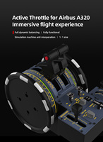 Simulateur de vol Airbus de style populaire avec plateforme de mouvement, simulateur de vol de type rig et panneau de commande d'accélérateur à pleine autonomie