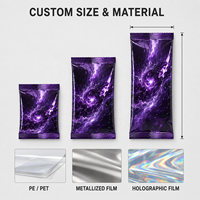 Emballages personnalisés métallisés pour boosters de cartes à collectionner, pochettes thermoscellables pour sacs surprises d'anime avec logo