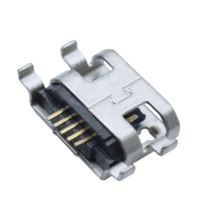 Miniconector Micro usb hembra, Conector de interfaz de 5 pines, conector USB para carga