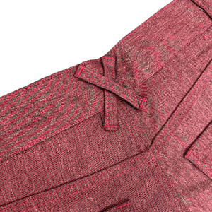 BlueTeam fabrika kırmızı renk yumuşak Denim kumaş sonra Cel malzeme ince sıcak yaz kız Streetwear özel kadın kot - Product Image 2