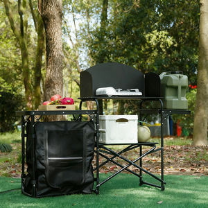 Outdoor Camping Mobile <b>Kitchen</b> Portable Outdoor Foldable Cooking Station Camping <b>Kitchen</b> <b>Table</b> WIth Storage - Product Image 1