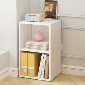 Librería Moderna de Madera para Sala de Estar, Estante de Exhibición en Forma de Cubo, Combinación de Estantes Abiertos, Librería Multifuncional de Sobremesa - Product Image 5