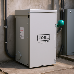 Interruptor de Transferencia Manual 100A 3 Polos Monofásico para Generador D0100X3EH9P - Product Image 2