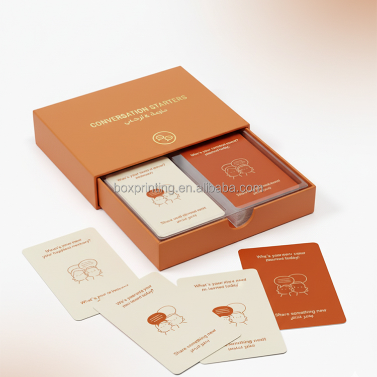 Custom Printing Back and Front Multiplayer Conversation Drink <strong>Couple</strong> Family Question Two Sets Card <strong>Game</strong> with Drawer Box