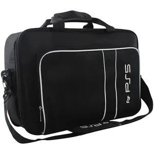 Hot Sale High Quality Nylon Travel Storage Case Zipper Pack Console Controller Carrying Bag Adjustable For PS4 Compatible PS5