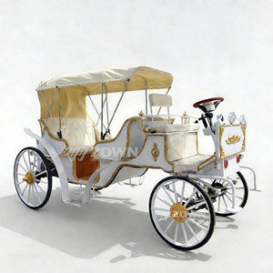 Carruaje Eléctrico Tirado por Caballos para 4-6 Personas, Carro de Caballos Europeo de 4 Ruedas para Turismo y Bodas - Product Image 2