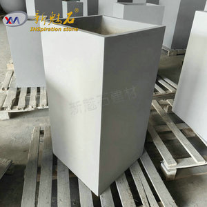 Maceta de Hormigón para Flores, Material de Construcción de Piedra, Color Gris, Alta Resistencia, Uso Interior y Exterior - Product Image 1