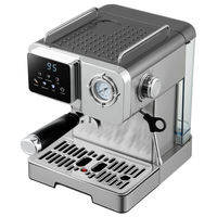 Anbolife - Cafetera Espresso Semiautomática de 20 Bares, 1350 W, Termobloque, Pantalla Táctil, Manómetro, Vaporizador, Tanque de 1.6 L, OEM